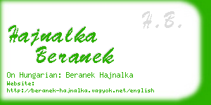 hajnalka beranek business card